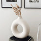 Nordic Ceramic Donuts Flower Pot for Living Room