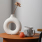 Creative Donut Ceramic Vase for Home Decor