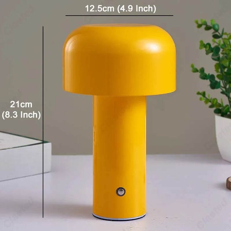 Italian Mushroom Table Lamp USB Rechargeable Decor Lamp