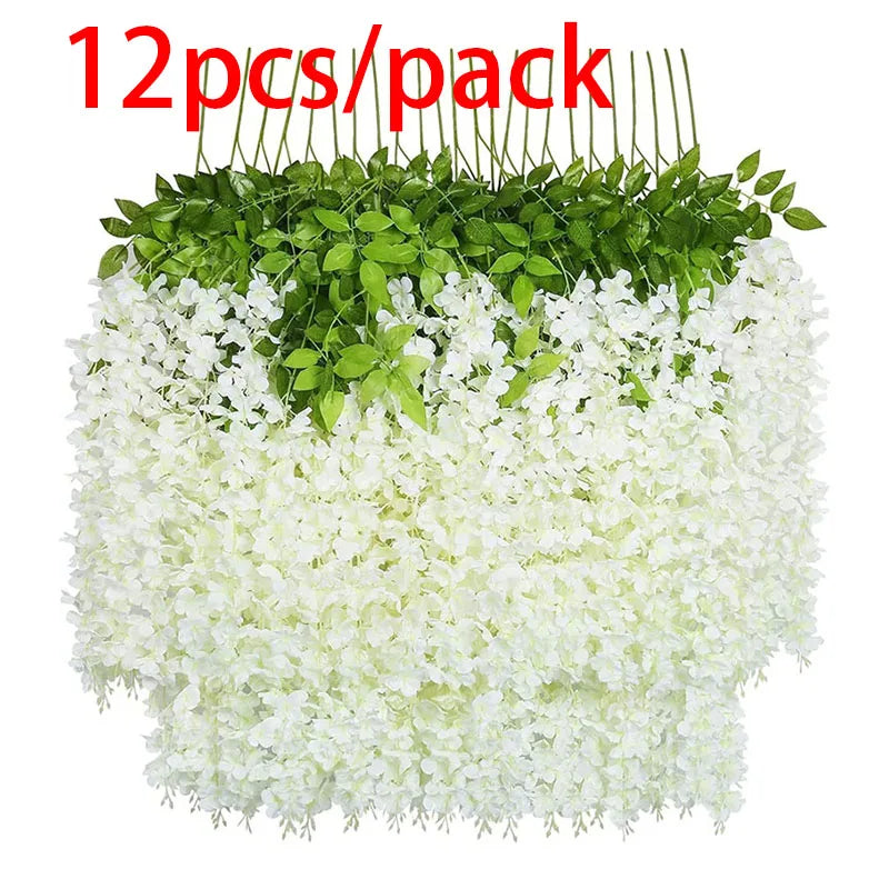 12pcs Artificial Wisteria Flower Garland