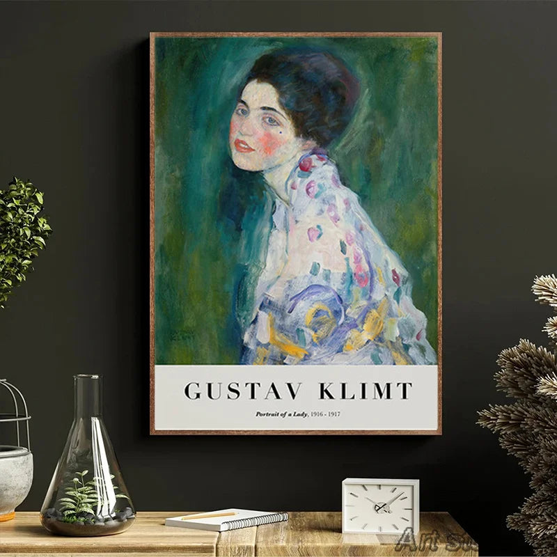 Gustav Klimt Kiss Poster for Modern Room Decor