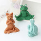 Yoga Pug Dog Silicone Candle Mold