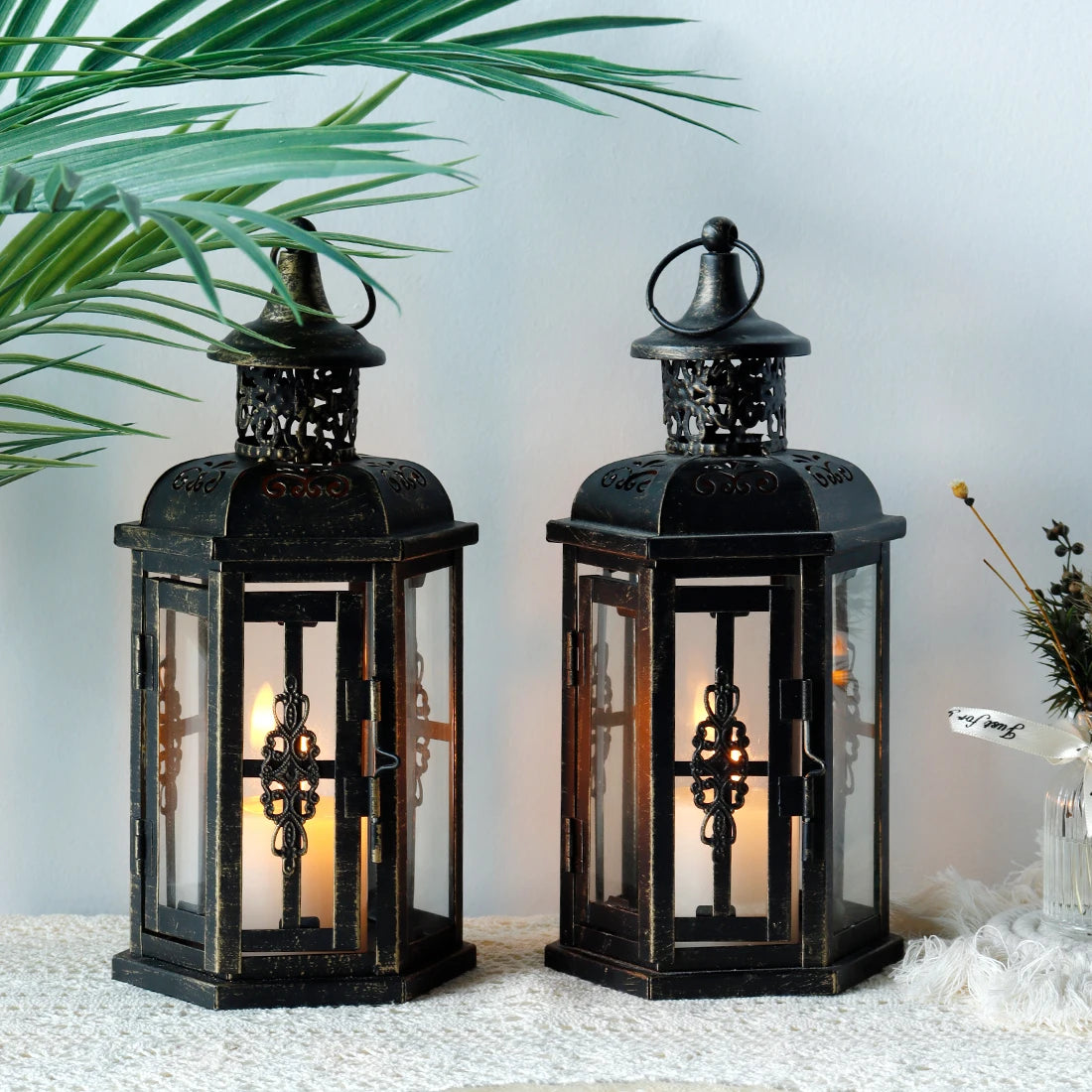 Nordic Iron Lantern Candle Holder