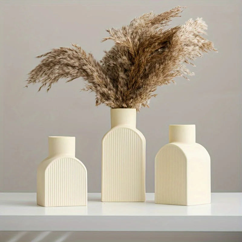 Modern Farmhouse Ceramic Vase - Multi-Use Decor