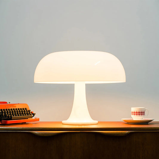 Nordic Mushroom Glass Table Lamp - Creative Bedside Decor