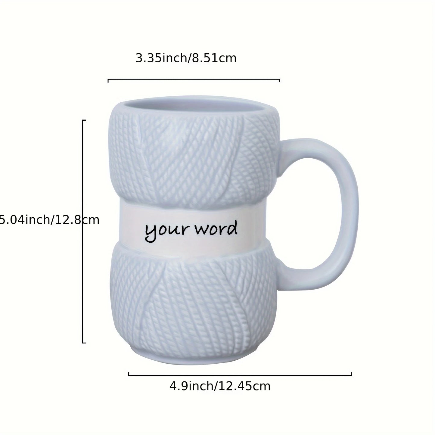 425ml Knit Style Ceramic Mug