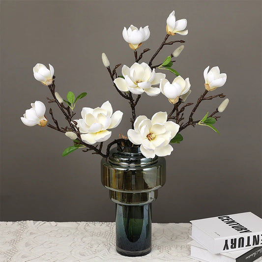 Realistic Artificial Magnolia Flowers for Home Wedding Decor