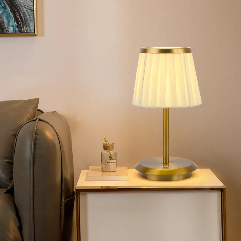 Fabric Table Lamp - Portable & Wireless Lighting