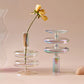 Iridescent Nordic Vase and Candle Holder Set