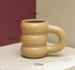 Nordic Ceramic Chunky Cup Wavy Mug with Big Handgrip