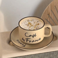 Retro "Café de France" French Coffee Mug Saucer Set