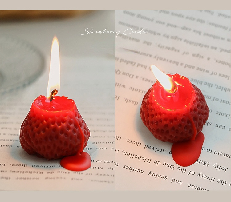 Handmade Scented Strawberry Candle 8PC Set