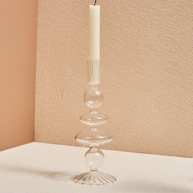 Retro Glass Candlesticks, Nordic Candle Holders