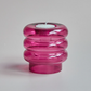 Modern Colorful Ripple Glass Vase, Ripple Glass Candle Holder