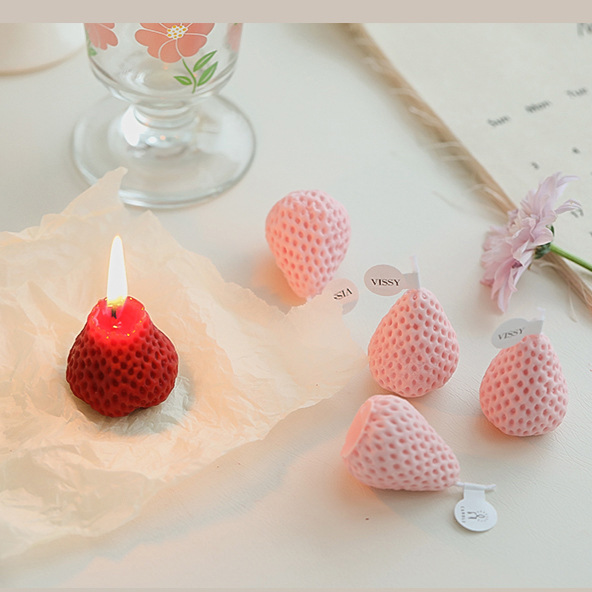 Handmade Scented Strawberry Vanilla Candle 8Pc Set