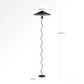 Nordic style Vintage Wavy Squiggle Floor Lamp with Pleated Lampshade