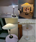 Retro Mid-century Squiggle Pleated Table Lamp