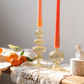 Nordic Artistic Groovy Glass Candle Hlders