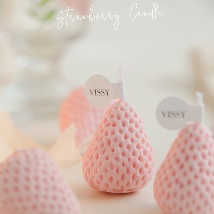 Handmade Scented Strawberry Vanilla Candle 8Pc Set