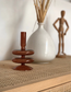 Brown Groovy Wavy Candle Holders