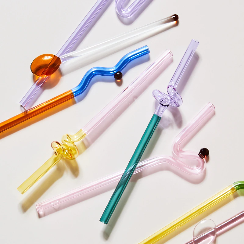 Reusable Glass Straws, Heat-resistant, Transparent, Long Straws For Water  Bottles, Cute Korean Style Thick Straws For Girls