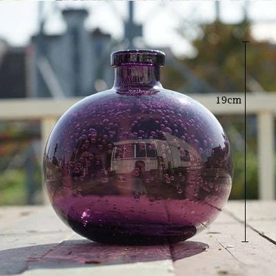 Aesthetic Purple Bubble Glass Vase