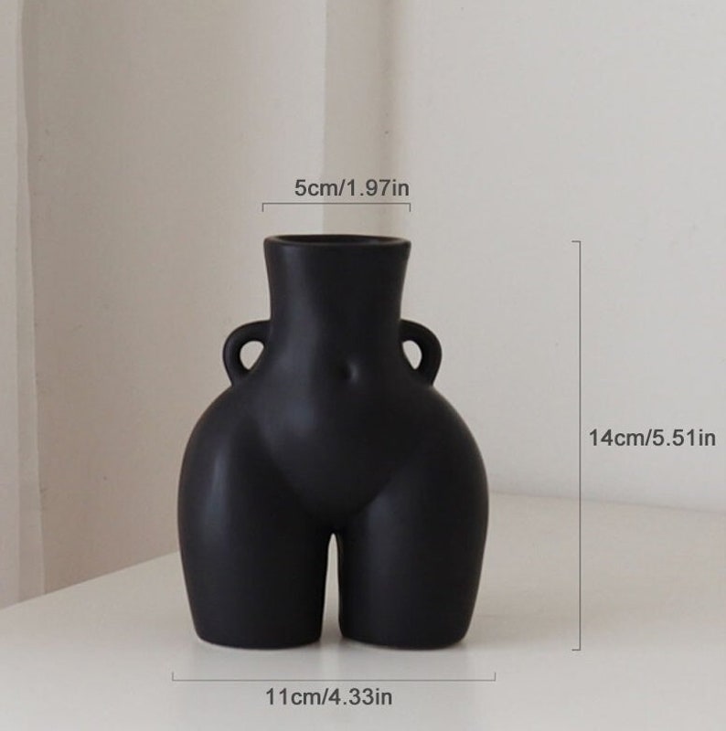 Nordic Butt Ceramic Vase, Female Body Vase