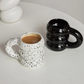 Nordic Ceramic Chunky Cup Wavy Mug with Big Handgrip