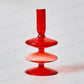 Pomegranate Red Glass Candle Holders