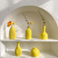 Nordic Minimalist Ceramic Vase Yellow/White