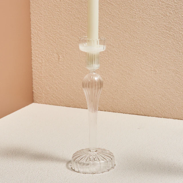 Retro Glass Candlesticks, Nordic Candle Holders