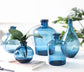 Aesthetic Deep Blue Bubble Glass Vase