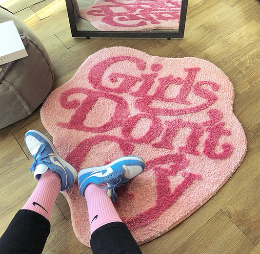 Aesthetic Girls Don't Cry, Boys Don't Lie Soft Non Slip Tufted Rug