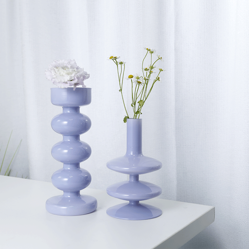 Aesthetic Macaron Glass Vases