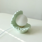 Aesthetic Pastel Ceramic Pearl Shell Table Lamp, Mermaid Night Light
