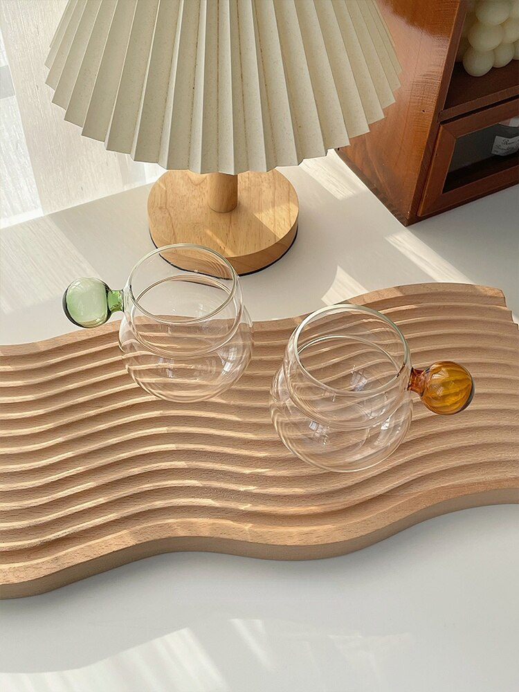 Modern Glass Twist Transparent Cup │ Aesthetic Decorative