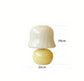 Aesthetic Vintage Cream White Glass Mushroom Lamp