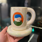 Chibi Oil Painting Pearl Glaze Thickened Ceramic Coffee Mug Saucer Set