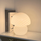 Chubby Glass Mushroom Lamp, Trendy Murano Inspired Striped Mushroom Lamp
