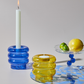 Colorful Bubble Glass Candlestick Holder, Nordic Ripple Glass Flower Vases