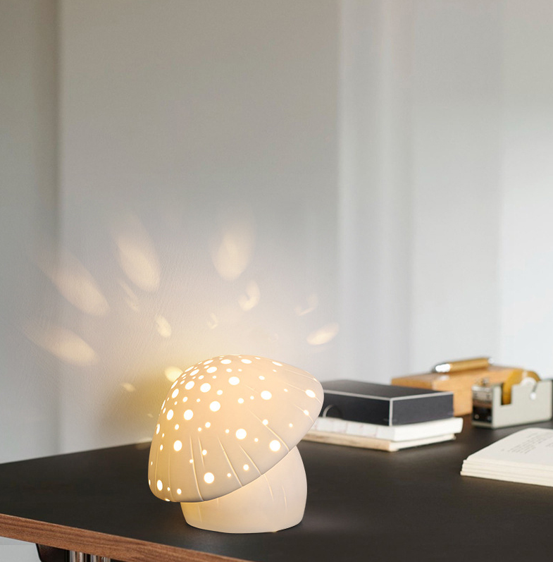 Creative Ceramic Baby Mushroom Lamp