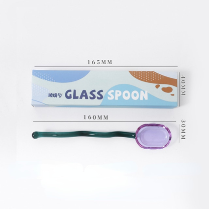 Cute Reusable Glass Spoon
