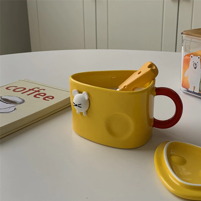 Cute Yellow Cheese Ceramic Mug