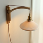 Japanese Minimalist Wooden Pleated Wall Lamp, Folding/ Fishhook