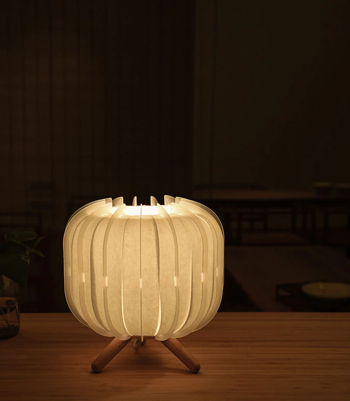 Kobuc Japanese Wooden Lamp with Shoji Lamp Shape