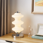 Milky Glass Corrugated Squiggle Table Lamp 3 Layers