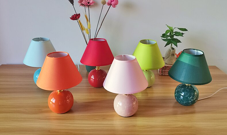 Mini Pink Marble Ceramic Table Lamp