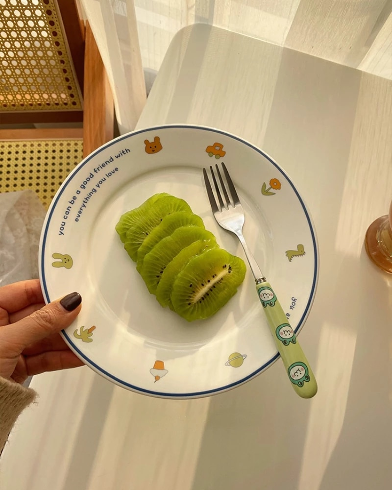 Minimal Cartoon Ceramic Desserts Plate