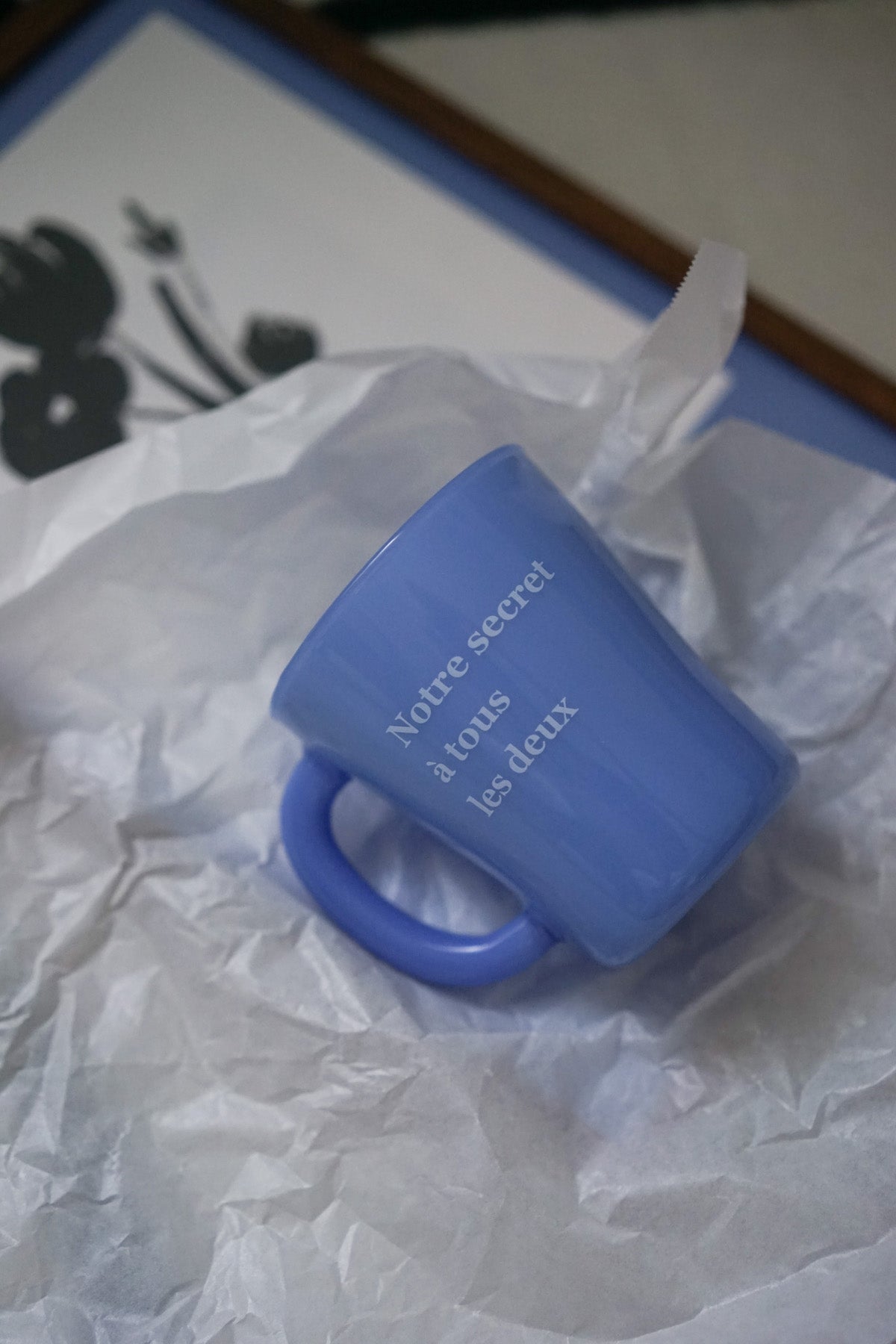 Minimalist French Blue Sapphire Glass Mug