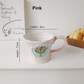Pastel Ceramic Floral Coffee Mug
